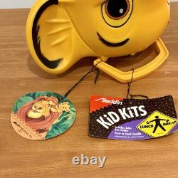 Disney Simba Head Lunchbox Lion King With Juice box and Tags by Aladdin