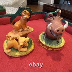 Disney Sketchbook Lot Of 2 Ornaments Simba/ Nala & Timon/Pumba Lion King 2011