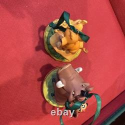 Disney Sketchbook Lot Of 2 Ornaments Simba/ Nala & Timon/Pumba Lion King 2011