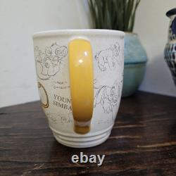 Disney Store Animated Animator Sketch Classic Lion King Simba Coffee Cup Mug