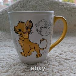 Disney Store Animated Animator Sketch Classic Lion King Simba Coffee Mug rare