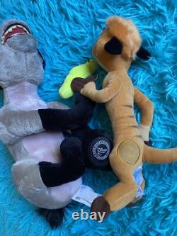 Disney Store Exclusive Lion King Hyena Banzai 15 & Timon Stamped Plush Rare