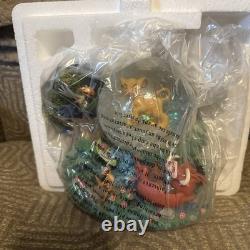 Disney Store Lion King & Friends Musical Snow Globe New