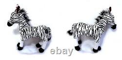 Disney Store Lion King Stamped Giraffe Zebra Elephant Stuffed Plush Set 3 RARE