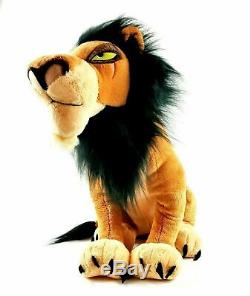 Disney Store Scar Plush Stuffed Animal The Lion King LARGE 18 STAMPED 2011 RARE