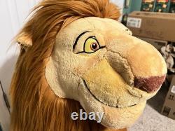 Disney Store Stamped Jumbo Mufasa Rare Lion King Plush