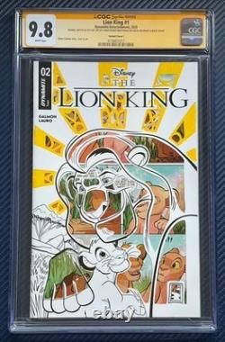 Disney The Lion King #1 Signed, Sketched, And Cut Out Art By C Whitehead CGC 9.8