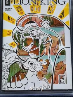 Disney The Lion King #1 Signed, Sketched, And Cut Out Art By C Whitehead CGC 9.8