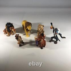 Disney The Lion King Lot of 6 Figurines Vintage 1990s Mufasa Scar Pumbaa Timon