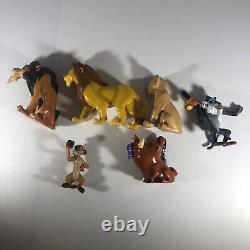 Disney The Lion King Lot of 6 Figurines Vintage 1990s Mufasa Scar Pumbaa Timon