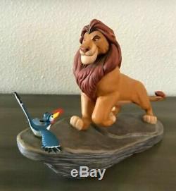Disney The Lion King Mufasa & Zazu on Pride Rock Ceramic Figurine EUC