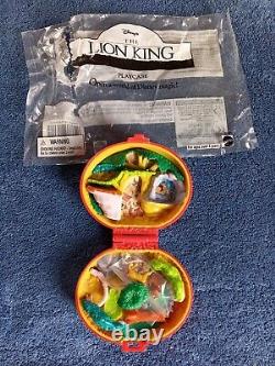 Disney The Lion King Polly Pocket Playcase 1998 Mattel Bluebird Figures Sealed