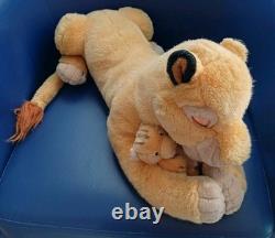 Disney The Lion King Sarabi Baby Simba Plush toy. V Rare Vintage 1994. 24 long