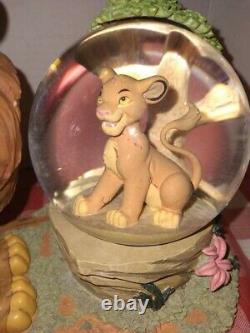 Disney The Lion King Simba & Mufasa Snow globe Rare I just cant wait to be kIng