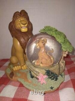 Disney The Lion King Simba & Mufasa Snow globe Rare I just cant wait to be kIng