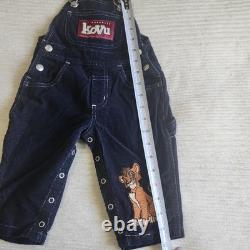 Disney The Lion King Simba's Pride KOVU Blue Corduroy Overalls Baby 6M Vintage
