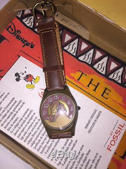 Disney The Lion King Special Edition FOSSIL Mens Leather Band Watch BRAND NEW