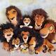 Disney The Lion King Lot Set Scar Villains Plush Rubber Mascot Pin Badge Vintage