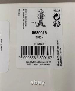 Disney Timon Swarovski Crystal 5680916 Figurine 2024 The Lion King New Open Box