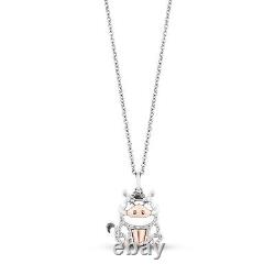 Disney Treasures The Lion King Pumbaa 1/15 ct tw Cz Gift Pendant Sterling SIL