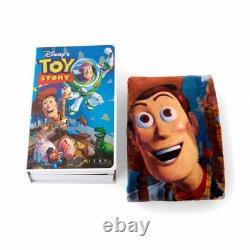 Disney VHS Throw Blanket 4Pk Cinderella Lion King Toy Story Beauty Beast 50x70