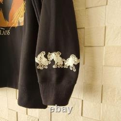 Disney Villains Lion King Scar Sweatshirt Fleece Lining Partial Embroidery L