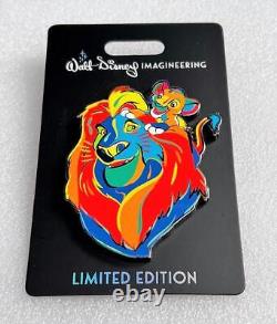 Disney WDI Color Splash Pop Art Lion King Mufasa and Simba LE 250 Cast Pin