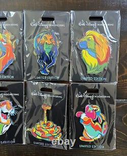 Disney WDI MOG Color Splash 6 Pin Set! LE250! Jungle Book Lion King Thumper