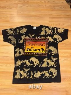 Disney's The Lion King All Over Print Vintage 90's T-Shirt OSFA Jerry Leigh
