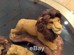 Disney's The Lion King Sandicast Sculptures signed by Sandra Brue 5 piece 1994