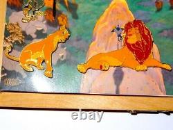 Disney's The Lion King Wooden Boxed Pin Collection Very Rare Collectable Simba