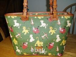 Dooney & Bourke DISNEY Totes Holiday Lion King Alice Black Charms withwristlet