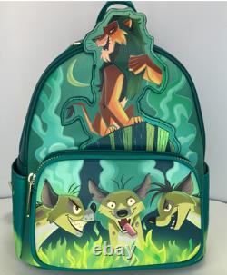 EXCLUSIVE Loungefly Disney Lion King Scar Hyenas Villain GLOW Backpack Bag NWT