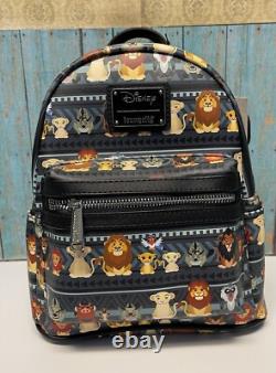 Exclusive Disney Loungefly Lion King Tribal Chibi Backpack WithKeychain & Dust Bag