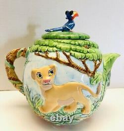 Extremely Rare 1994 Disney Lion King Schmid Simba Nala Musical Ceramic Teapot