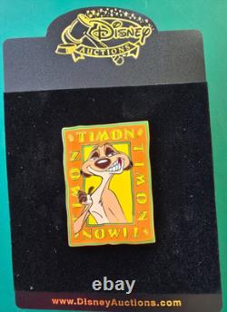 Extremely Rare Prototype Disney Auction Timon Lion King Pin DA07561 GOLD