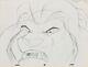 Framed Walt Disney Animation Art Production Drawing Of Mufasa From The Lion King