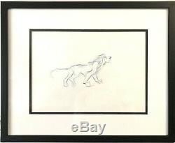 Framed Walt Disney Animation Art Production Drawing of Scar from The Lion King