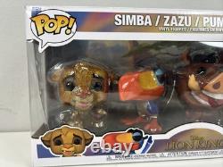 Funko Pop Disney Lion King 4 Pack Glitter Simba, Zazu, Pumbaa, Mufasa Spec Ed