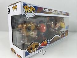 Funko Pop Disney Lion King 4 Pack Glitter Simba, Zazu, Pumbaa, Mufasa Spec Ed
