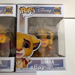 Funko Pop Disney Lion King Rafiki 301 Simba 302 Luau Pumbaa 498 Luau Timon 500