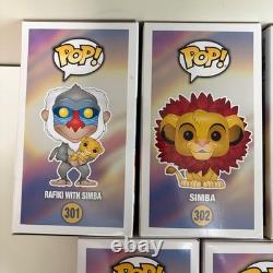 Funko Pop Disney Lion King Rafiki 301 Simba 302 Luau Pumbaa 498 Luau Timon 500