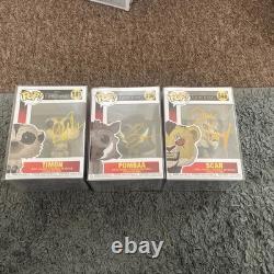 Funko Pop The Lion King Signed Bundle Timon #549, Pumbaa #550 & Scar #548