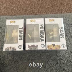 Funko Pop The Lion King Signed Bundle Timon #549, Pumbaa #550 & Scar #548