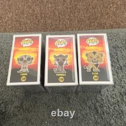 Funko Pop The Lion King Signed Bundle Timon #549, Pumbaa #550 & Scar #548