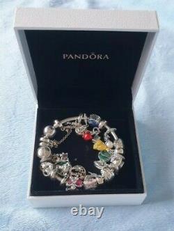Genuine Disney Lion King Pandora Charm Bracelet with 21 charms
