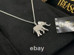 Genuine Disney Treasures The Lion King Diamond Silver Elephant Necklace