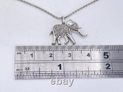 Genuine Disney Treasures The Lion King Diamond Silver Elephant Necklace