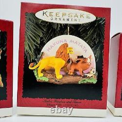 Hallmark Ornaments Disney Lion King Christmas Vintage Keepsake Set of 4 Hanging