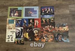 Huge Disney Lithograph Lot Vintage Prints Lion King Aladdin Toy Story Tangled